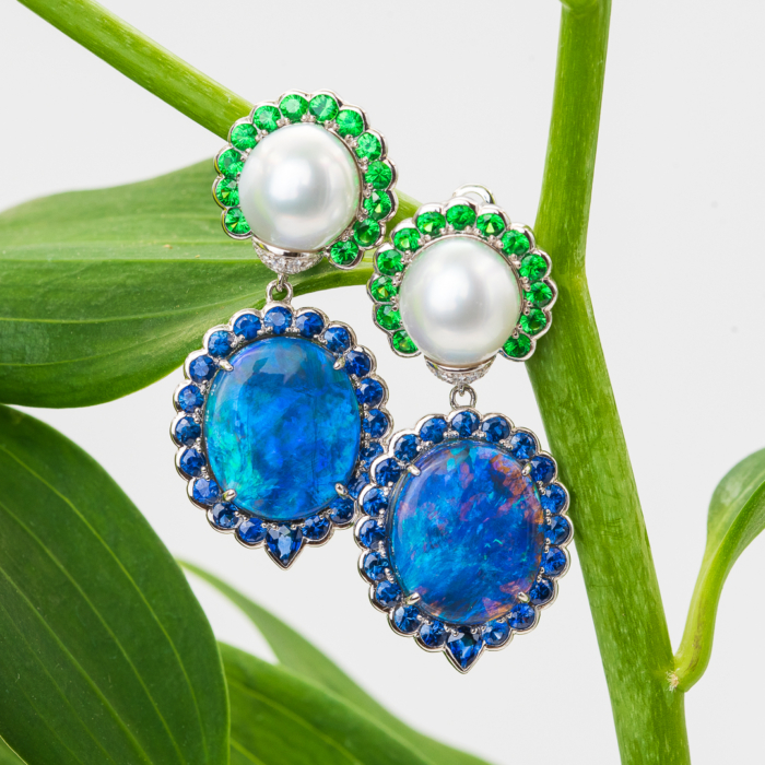 black opal pearl drop earrings 1 1