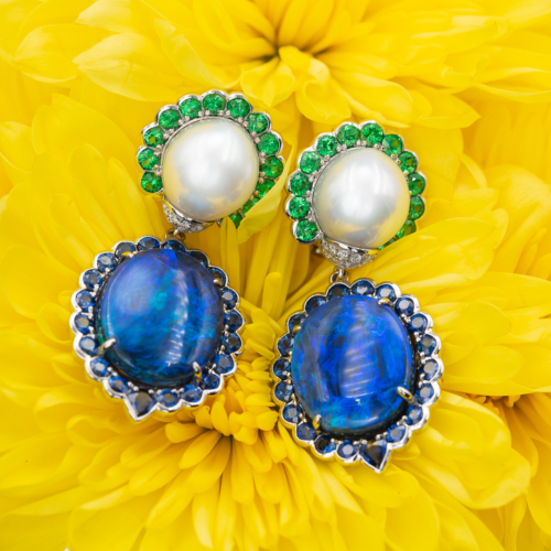 black opal pearl drop earrings 2 1