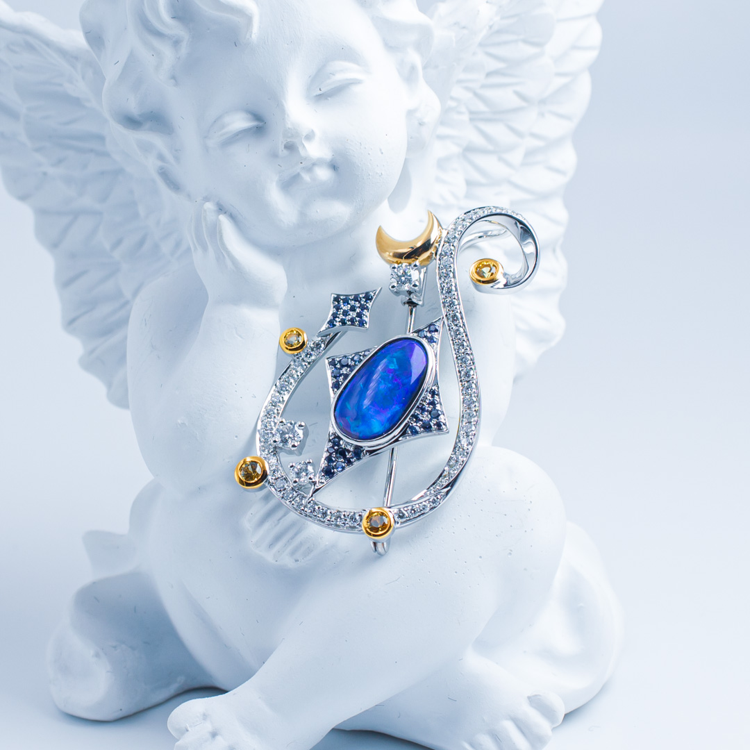 moonlight sonata opal brooch 1 1