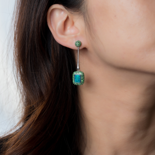 opal tsavorite drop earrings 2