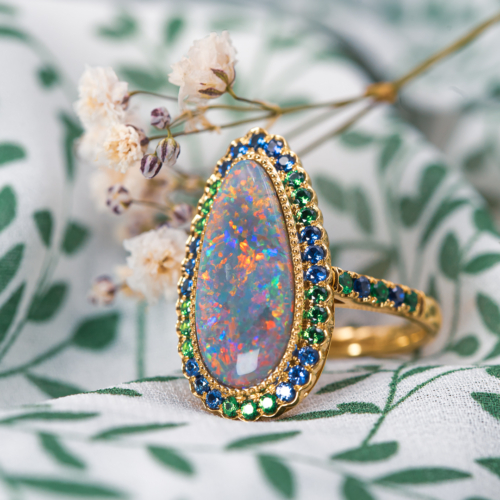 tear drop opal ring 1 1