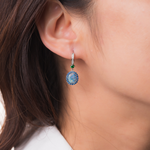 boulder opal sapphire earrings 4 1 