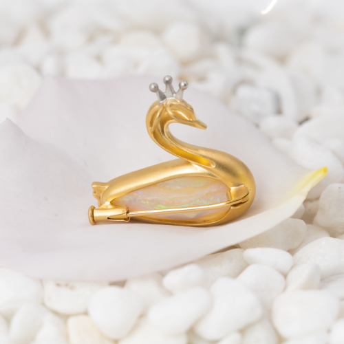 swan princess gold pendant 3