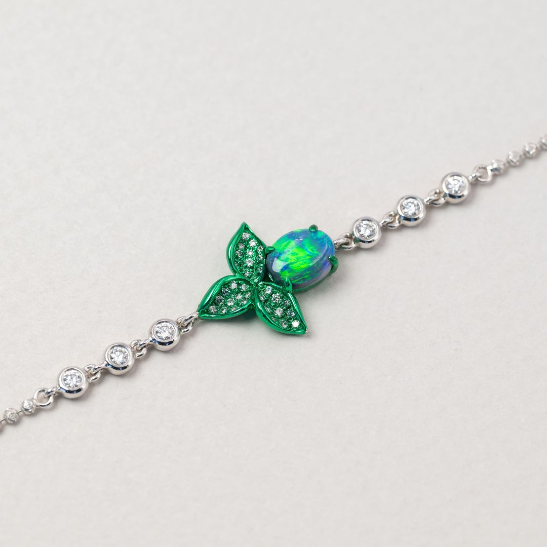 Black Opal Orchid Bracelet - Image 2