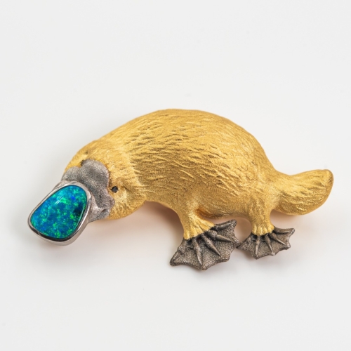 Black Opal Platypus Pin