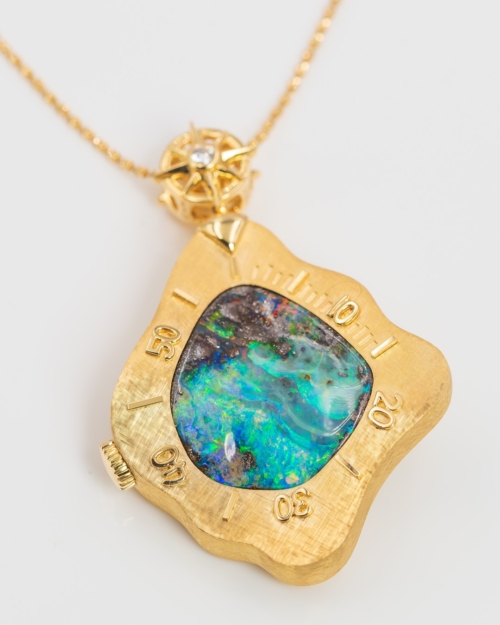 Alternative view of Boulder Opal Dream Clock Pendant