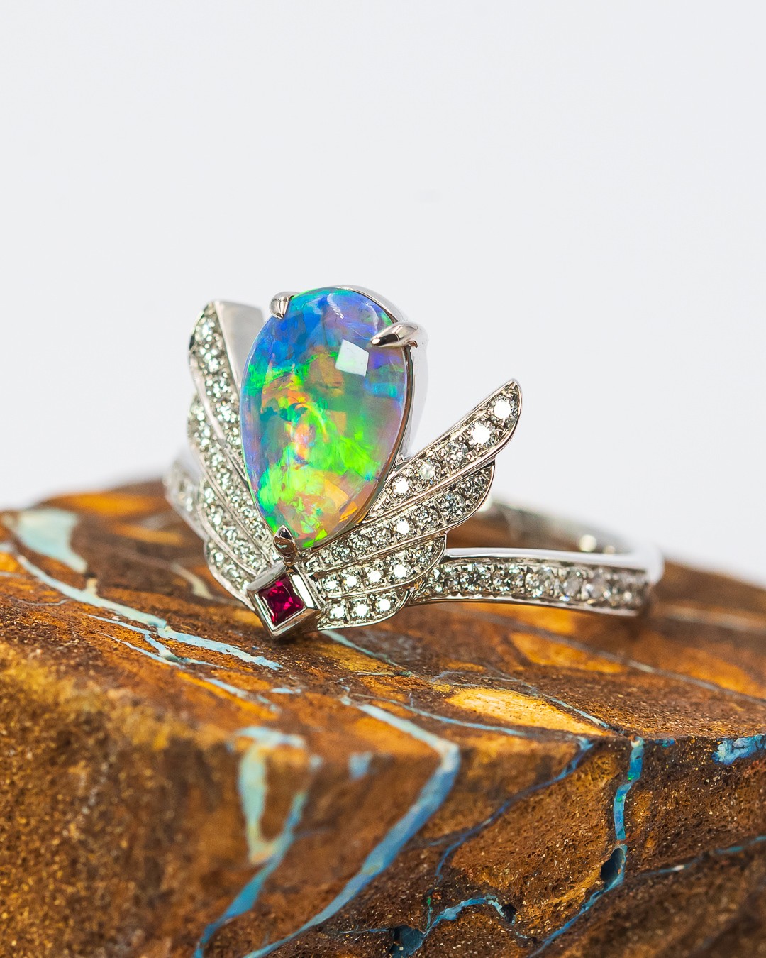 Crystal Opal Wonder Woman Ring