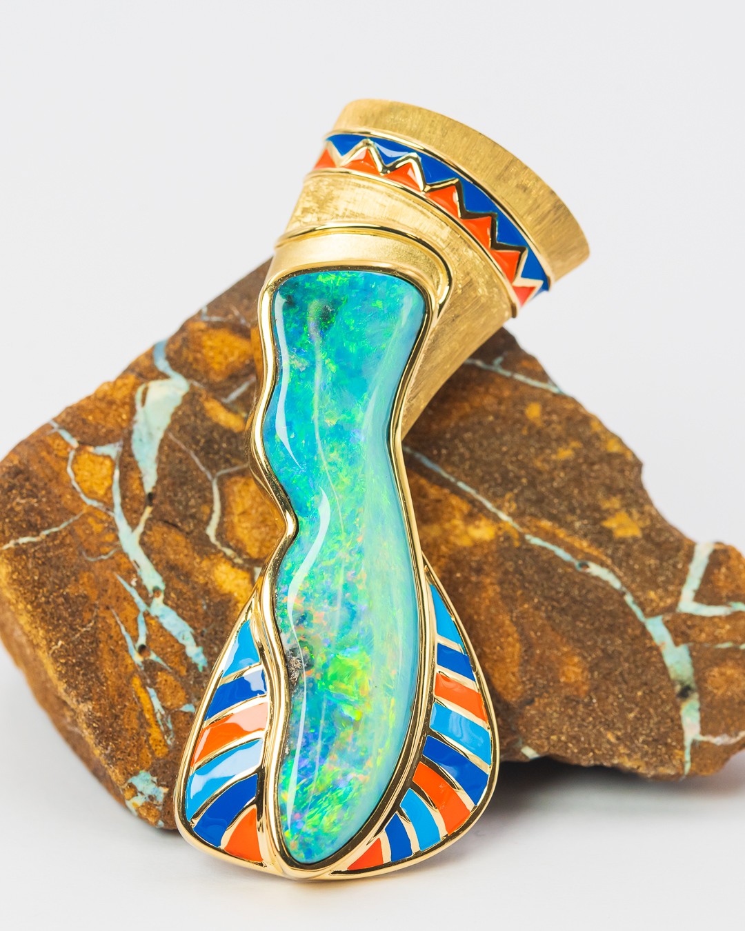 Egyptian Pharaoh Opal Brooch