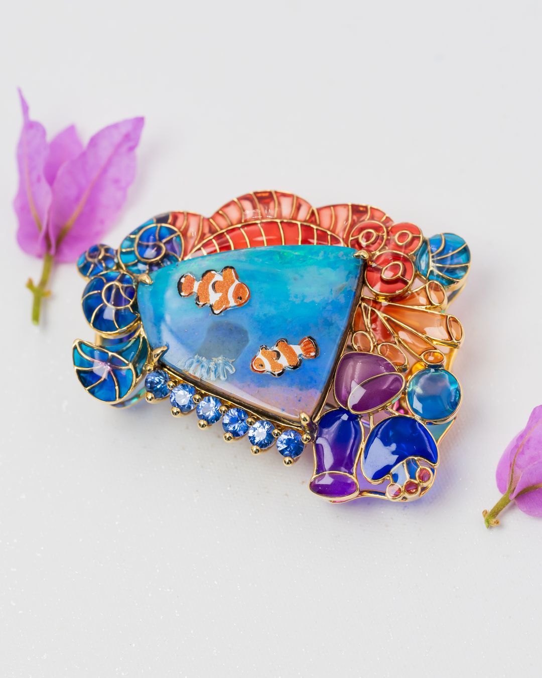 Underwater Opal Brooch